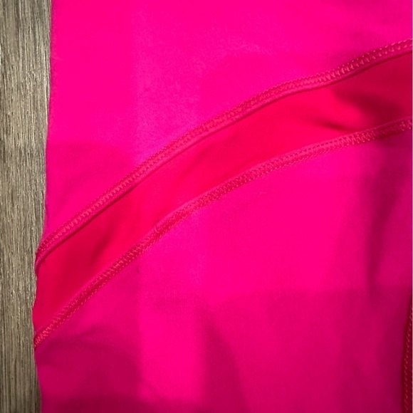 Lululemon Hi Rise Wunder Under Crop Barbie Pink Jewelled Magenta Pigment Wind 4 - Picture 7 of 10